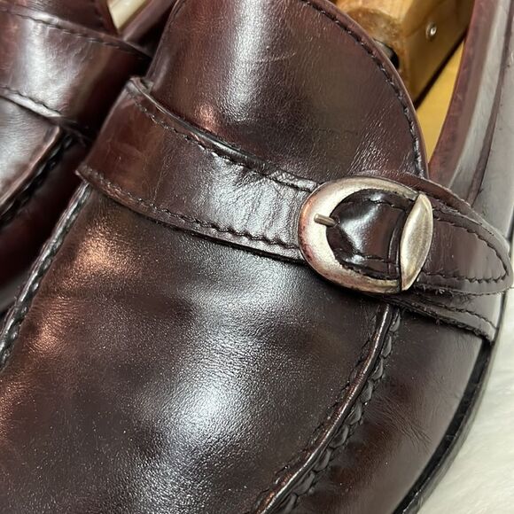 Allen Edmonds Walden Oxblood Leather Slip On Loafer Shoes Men's Size 10 B26 - Picture 4 of 13